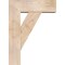 Ekena Millwork Traditional Block Smooth Bracket w/ Offset Brace, Douglas Fir, 7 1/2"W x 22"D x 30"H BKT0806X22X30TRA05SDF - alternate 3